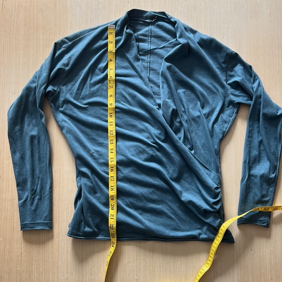 Sandwich_ wrap jersey top. Beautiful blue colour. Size L. - Picture 6 of 8